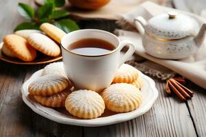 Homemade Pallets Bretons Shortbread Cookies. AI Generative photo