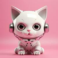 AI Generated Modern toy robot cat photo