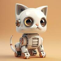 AI Generated Modern toy robot cat photo