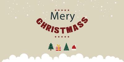 Modern Vector Merry Christmas Web Banner Template Design