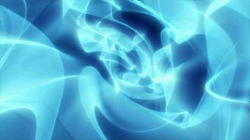 Abstract futuristic background made of blue glowing energy waves and hi-tech magic lines video