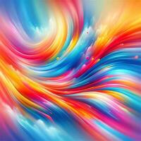 AI generated Modern colorful gradient abstract wave shapes background photo