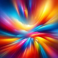 AI generated Modern colorful gradient abstract wave shapes background photo