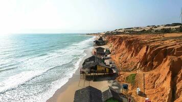 Aerial drone footage of the beach video