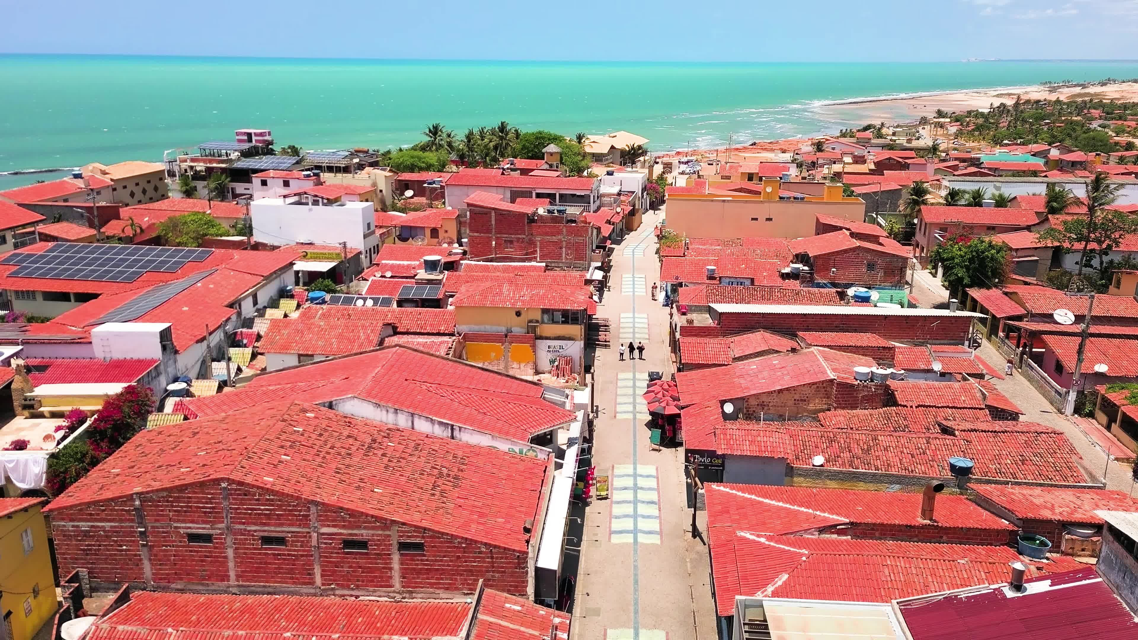 Aerial drone footage of the beach 34862542 Stock Video at Vecteezy
