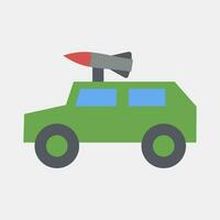 Icon military vehicle. Military elements. Icons in flat style. Good for prints, posters, logo, infographics, etc. vector