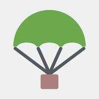 Icon parachute. Military elements. Icons in flat style. Good for prints, posters, logo, infographics, etc. vector