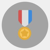 Icon medal. Military elements. Icons in color mate style. Good for prints, posters, logo, infographics, etc. vector