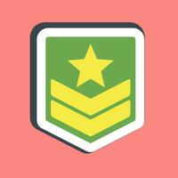 Sticker military badge. Military elements. Good for prints, posters, logo, infographics, etc. vector