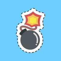 Cutting line sticker bomb. Military elements. Good for prints, posters, logo, infographics, etc. vector