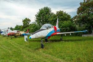 Aeroclub, Nitra, Slovakia - 06.16.2022 Czechoslovakian Aero L-39 Albatros on the territory of the Aeroclub in Nitra. photo