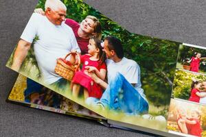 Family Photo Album, summer weekend, strawberries