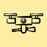 Icon military drone. Military elements. Icons in hand drawn style. Good for prints, posters, logo, infographics, etc. vector
