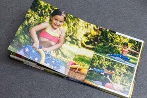 children's photo book. Children's emotional portrait.