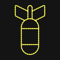 Icon missile. Military elements. Icons in dotted style. Good for prints, posters, logo, infographics, etc. vector