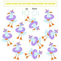 Educational game for kids with counting. vector