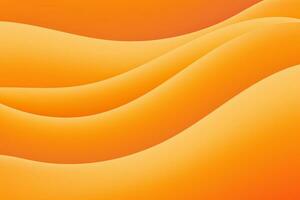 Orange Wave Background Dynamic Effect. Abstract Vector Illustration. Design Template Wallpaper.