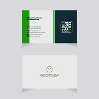 Vector green black simple minimalist modern professional business card template