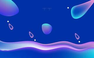 Modern abstract wave shape lequid dynamic shapes composition background vector