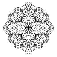Mandala Flower Outline Art Five, good for graphic design and decorative resources vector
