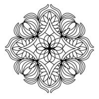 Mandala Flower Outline Art Five, good for graphic design and decorative resources vector