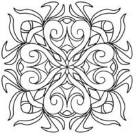 Mandala Flower Outline Art Three, good for graphic design and decorative resources vector