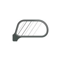 Simple Minimalist Rear View Car Mirror Reflection Icon Illustration vector