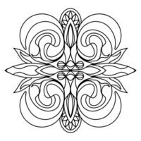 Outline Art of Mandala Flower, good for graphic design and decorative resources vector