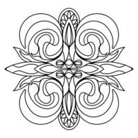 contorno Arte de mandala flor ,bien para gráfico diseño y decorativo recursos vector