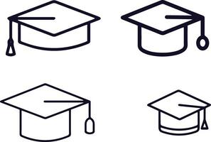 Graduation cap icons vector design