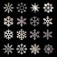 copo de nieve plata vector diseño, nuevo año y Navidad diseño elementos