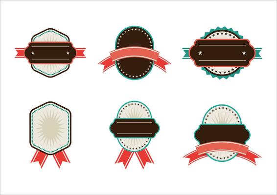 vintage label elements vintage frame set