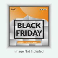 Black Friday Social Media Post Design Template Super Sale Campaign vector