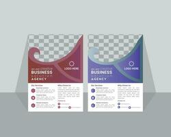 Corporate business flyer template design set vector