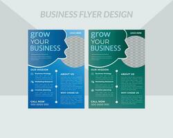 Corporate business flyer template design set vector