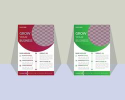 Corporate business flyer template design set vector