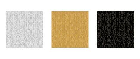 Luxury seamless pattern and ornament set vector