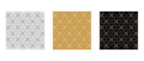 Luxury seamless pattern and ornament set vector