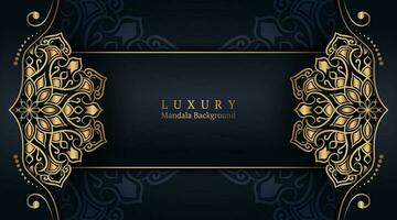 Luxury background, with golden mandala vector