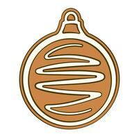 Gingerbread bauble. Cartoon. Vector illustration