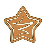 Gingerbread star. Cartoon. Vector illustration