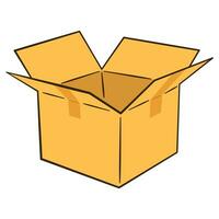 Cardboard box. Cartoon. Vector illustration