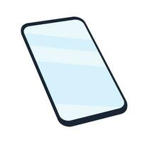 Smartphone with blank screen. Cartoon vector