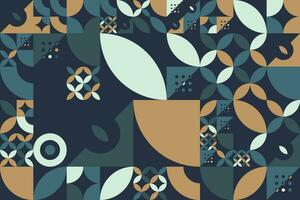 Colorful abstract pattern with a mix of geometric and organic shapes. A minimalist design with Bauhaus and Scandinavian influences, perfect for a dynamic, retro-style backdrop or wallpaper vector