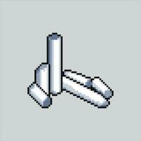 Pixel art illustration Chalk. Pixelated Chalk. School Chalk pixelated for the pixel art game and icon for website and video game. old school retro. vector