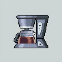 Pixel art illustration coffee machine. Pixelated coffee machine. Coffee Machine pixelated for the pixel art game and icon for website and video game. old school retro. vector