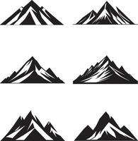 el montaña vector logo icono plano diseño