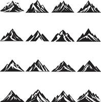 el montaña vector logo icono plano diseño