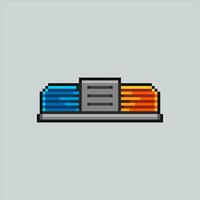 Pixel art illustration Police Siren. Pixelated Siren. Police emergency Siren pixelated for the pixel art game and icon for website and video game. old school retro. vector