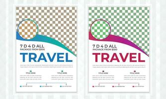 travel flyer design flyer presentation vector
